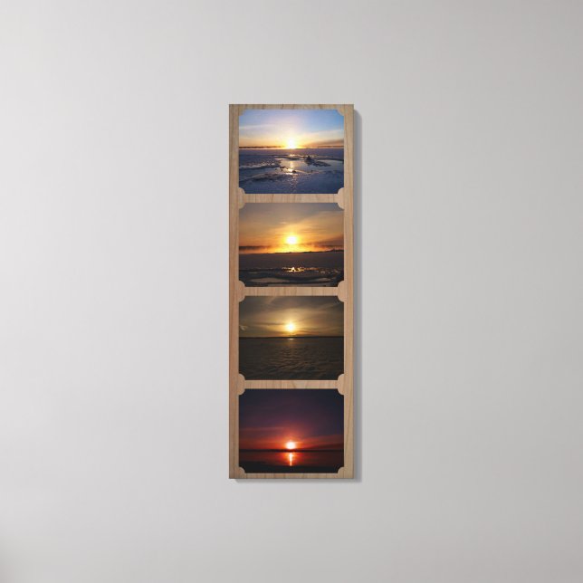 4 Photos 12" x 36" Wrapped Canvas Print (Front)