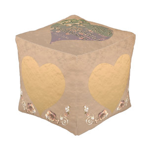 4 Photos 22nd Wedding Anniversary Coppery Plum Pou Pouf