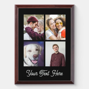 4 Photos black Award Plaque