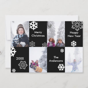 4 Photos Black Background - Christmas Card