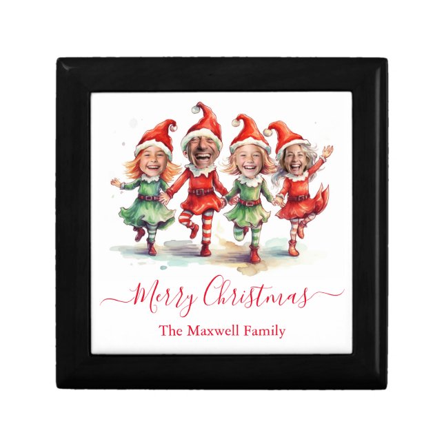 4 Photos Christmas elves Gift Box (Front)