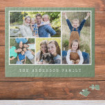 4 Photos Gallery Collage Family Personalized Jigsaw Puzzle<br><div class="desc">Create your own modern photo jigsaw puzzle. Easily personalised with your own photo and text,  this makes the perfect gift!</div>