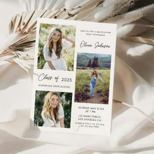 4 Photos Graduation Announcement 