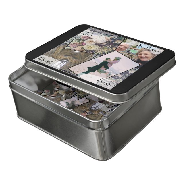 4 Photos Honeymoon  Jigsaw Puzzle (Lid Open)