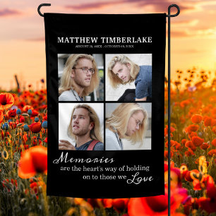 4 Picture Memorial Tribute Garden Flag