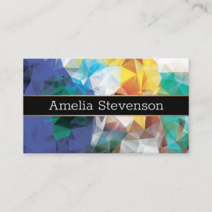 4. Polygonal personalized geometrical shapes Business Card