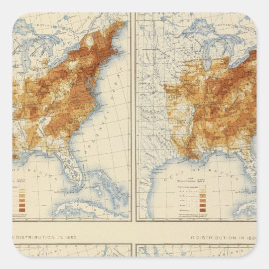 4 Population 18301860 Square Sticker