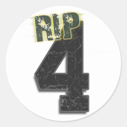 4 RIP Brett Favre Funeral Sticker decal