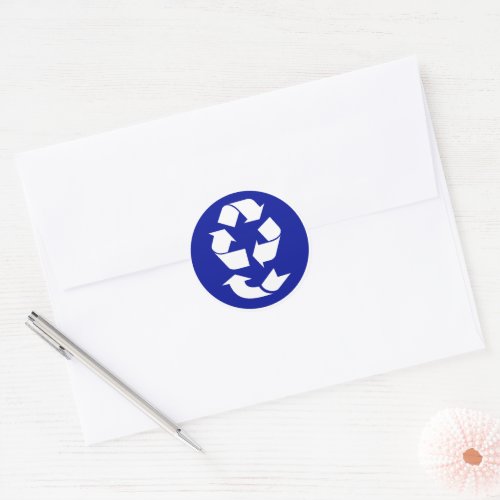 4 Rs Recycling Symbol Classic Round Sticker