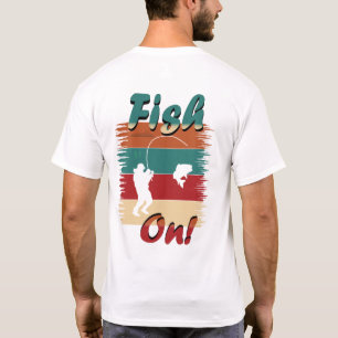 4 Rustic Fish On Personalize NAME Fishing T-Shirt