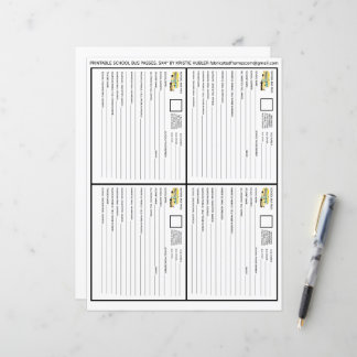 4 School Bus Passes For Students & Pick Up Person