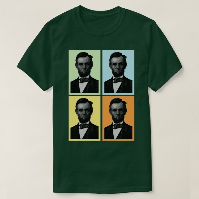 4 Score Abraham Lincoln American History T-Shirt (Design Front)