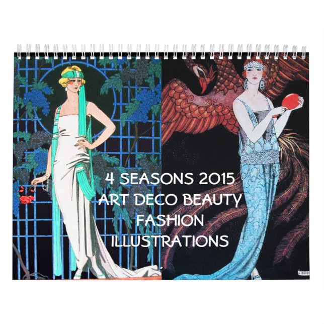 4 SEASONS 2015 ARTDECO BEAUTY FASHION ILLUSTRATION CALENDAR (Cover)