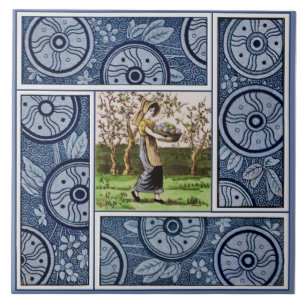 4 Seasons Autumn by Kate Greenaway for Boote Repro Ceramic Tile