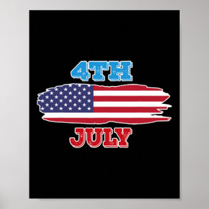 4 Shirt Fourth Of July American Flag For Men Women Poster