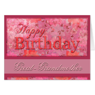 4 sides and poem Birthday Great-Grandma XXL 18x24 Card
