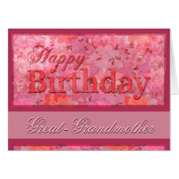 4 Sides And Poem Birthday Great-grandma Xxl 18x24 Card by PBsecretgarden at Zazzle