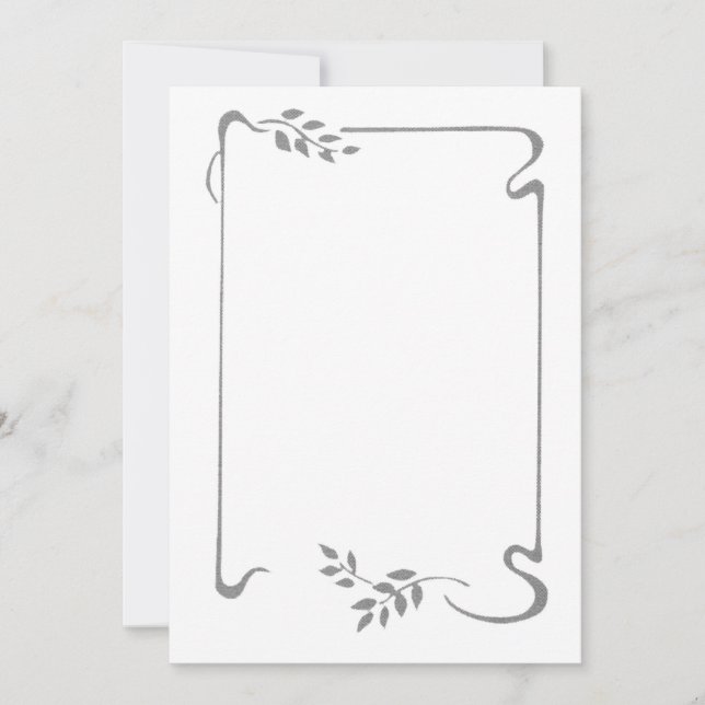 4 sides thin ribbon thank you card (Front)