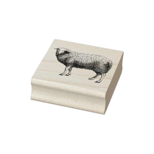 4 sizes rubber stamp antique image Sheep (Stamp)