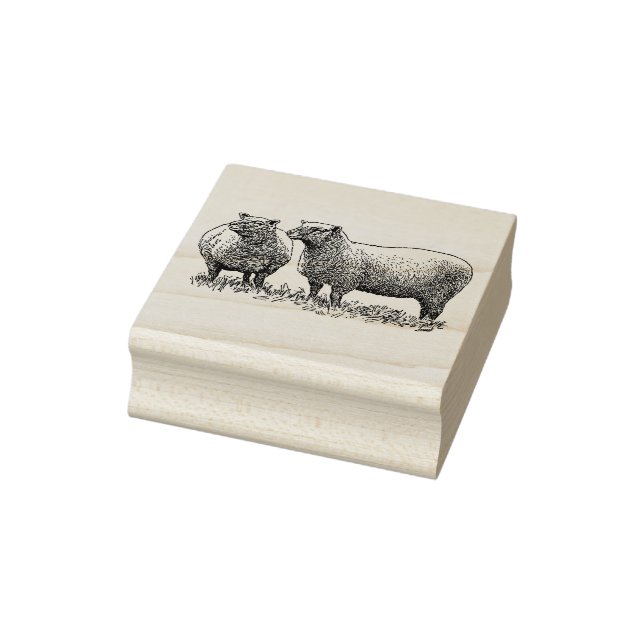 4 sizes rubber stamp antique image Sheep (Stamp)