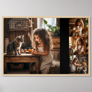 4 Square photo Image Framed Art