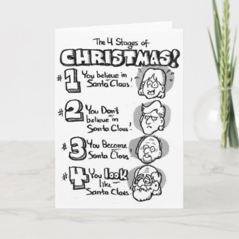 4 Stages Of Christmas Holiday Card by Unique_Christmas at Zazzle