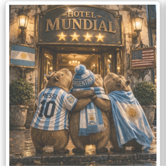 4-star Capibarras Hotel Sticker (Front)