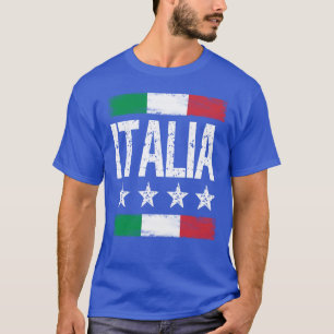 4 Star Italia with Italian flag distressed retro T-Shirt