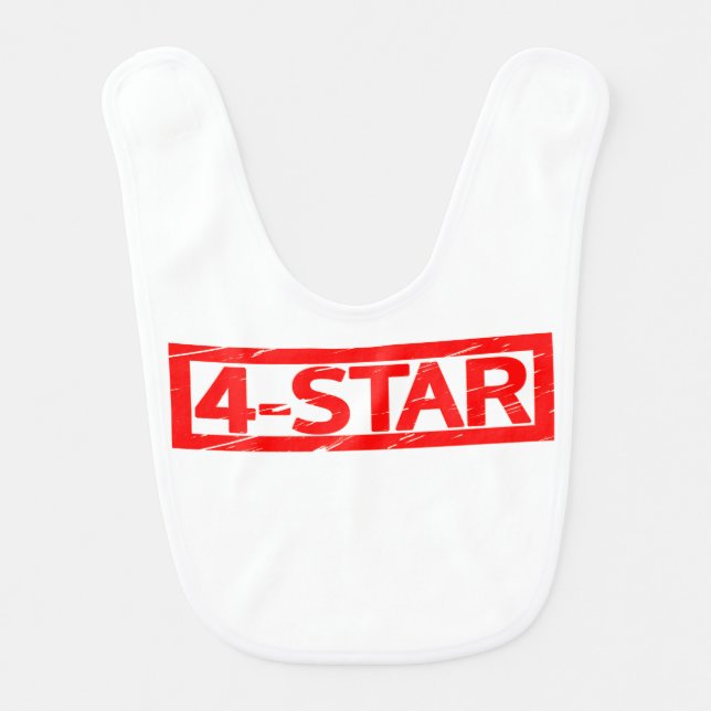 4-star Stamp Baby Bib (Front)
