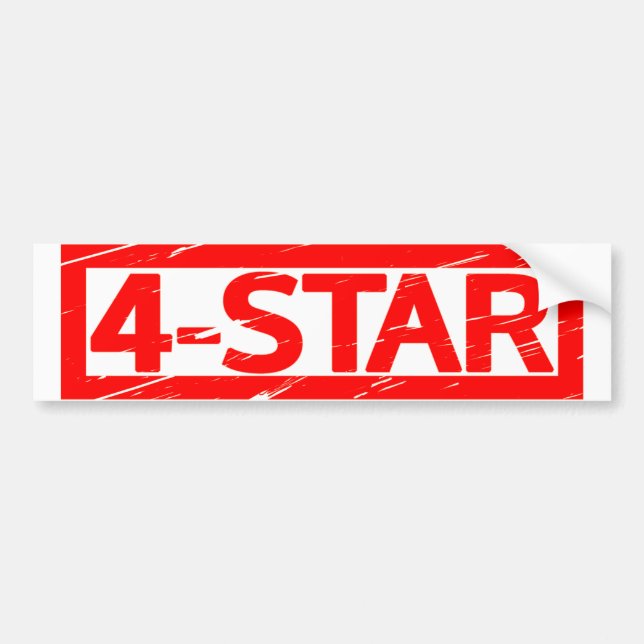 4-star Stamp Bumper Sticker (Front)