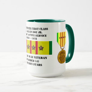 4 STARS SAILOR VIETNAM WAR MUG