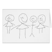 4 Stick Figures (Front Horizontal)