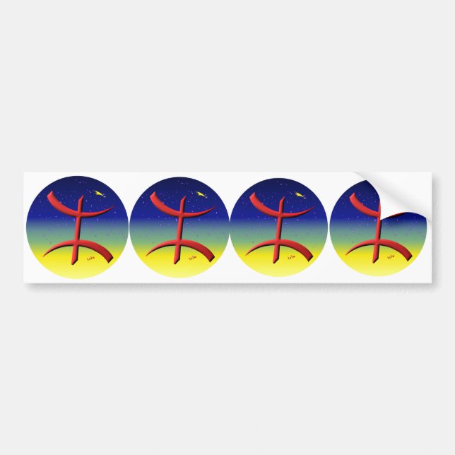 4 stickers Berber automobile carossery amazigh (Front)