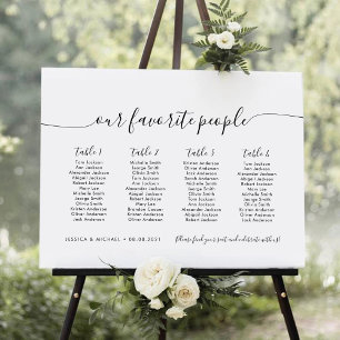 4 Tables Modern Our Favorite People Seating Chart