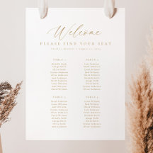 4 Tables Welcome Seating Chart