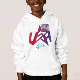 4 th July usa/eeuu texto simplificado by Masanser Hoodie