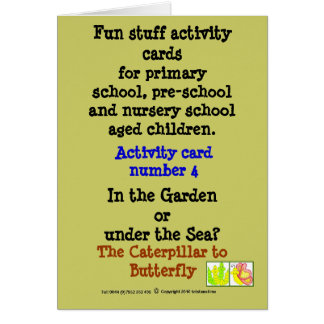 4 The caterpillar to butterfly Cards