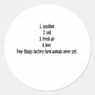 4 Things Classic Round Sticker