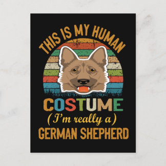 4 This Is My Human Costume I'm Really A German She Postcard