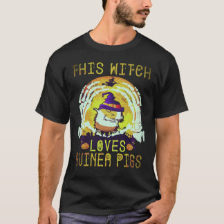 4 This Witch Loves Guinea Pigs Hallowee T-Shirt