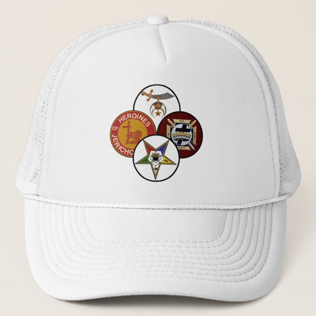 4 up eastern star trucker hat (Front)