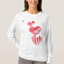 4 Valentine Hearts Tower T-shirt/ Apparel