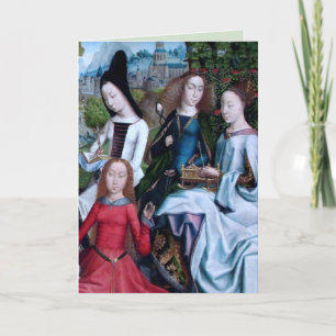 4 Virgin Martyrs in a Garden (detail; M 070) Card