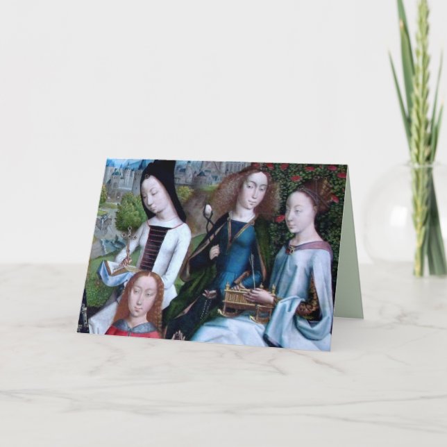 4 Virgin Martyrs in a Garden (detail; M 070) Card (Front)