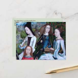4 Virgin Martyrs in a Garden (detail; M 070) Postcard