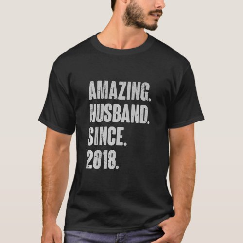 4 Wedding Anniversary For Him  Amazing Husband Sin T_Shirt
