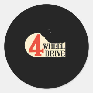4 Wheel Drive Land Cruiser Classic Round Sticker