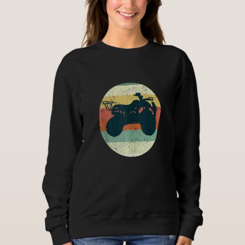 4 Wheeler Atv Quad Bike Mud Racing Vintage Sunset Sweatshirt