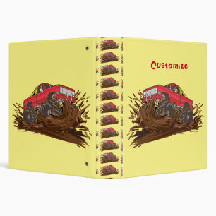 4-wheeler mud truck Thunder_Cove 3 Ring Binder