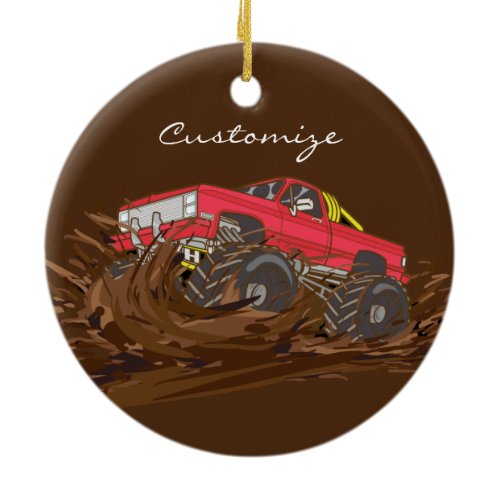 4-wheeler mud truck Thunder_Cove Ceramic Ornament